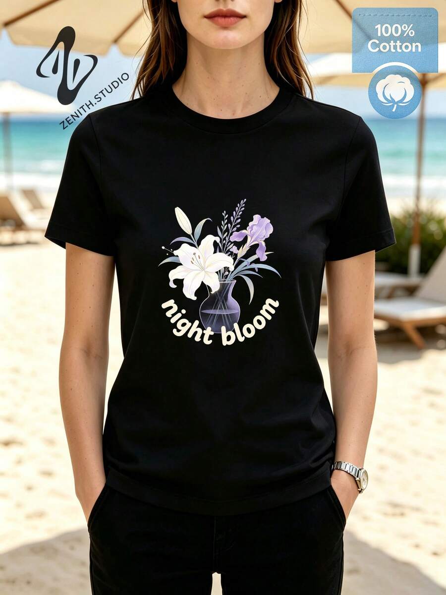 Women T-Shirts - 黑色 - 查看 1