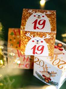 24件組復古聖誕紙盒 DIY 降臨節日曆零食盒 聖誕倒數日曆禮品盒 派對伴手禮用品 - 聖誕節倒數禮盒 - 查看 8