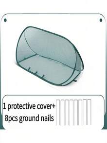 Pop-Up Plant Protection Set (1 Protective Cover + 8 Ground Stakes), For Protecting Vegetables, Fruits And Flowers, Outdoor Garden Protection, Insect Net, Shade Net, Bird Net And Outdoor Garden Mosquito Net - A - View 13