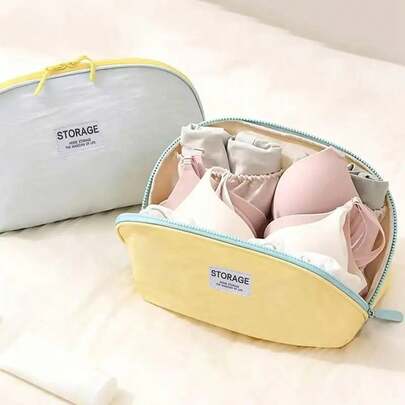 Bolsa Organizadora de Ropa Interior Impermeable y Portátil, con Múltiples Compartimentos, para Sujetadores y Lencería, Ideal para Viajes, Negocios, Dormitorios