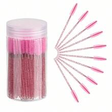 50/100pcs Eyelash Brushes, Suitable For Eyelash Extensions, Eyebrows And Makeup, Crystal Color, 7 Colors Available (Colorful) - Multicolor - View 15