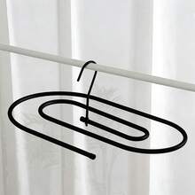 1pc Black Iron Oval Spiral Hanging Rack, Space-Saving Rotatable Bedding & Blanket Drying Rack, Suitable For Balcony And Laundry Room - View 10
