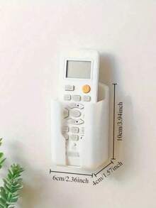 3pcs Remote Control Holder, Wall-Mounted Phone Stand And Storage Rack, Bedroom Self-Adhesive Storage Box, Plastic Charging Holder And Remote Control Rack, Air Conditioner Remote Control Wall-Mounted Storage Box, Silicone Wall-Mounted Remote Control Organizer - Multicolor - View 6