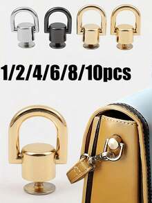 1/2/4/6pcs DIY Bag Accessories, Zinc Alloy Pacifier Buckle Set, Suitable For Handbags, Detachable DIY Accessories, With Screws, Suitable For Bags And Phone Cases - Multicolor - View 2