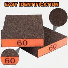 4pcs Sandpaper Sponge Set, Washable And Reusable, Suitable For Sanding Drywall, Wood, Metal And Furniture--High Quality Sandpaper Block Set, Includes 60/80/120/220 Grit Sandpaper. - Multiple Styles - View 6