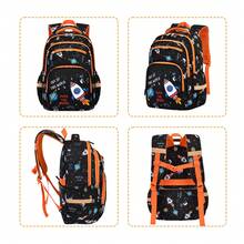 3pcs Men's Highly Attractive Backpack, Handbag And Portable Storage Bag Set, With Rocket Pattern, With Trolley Sleeve, Multi-Pocket Large Capacity Backpack, Suitable For Campus, Travel, Camping, Holiday Gifts. - Three-piece Set - View 4