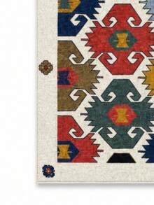 Vicenza Machine Washable Non-Slip Decorative Modern Vintage Kitchen Runner Hallway And Living Room Rug - Red Violet - View 6