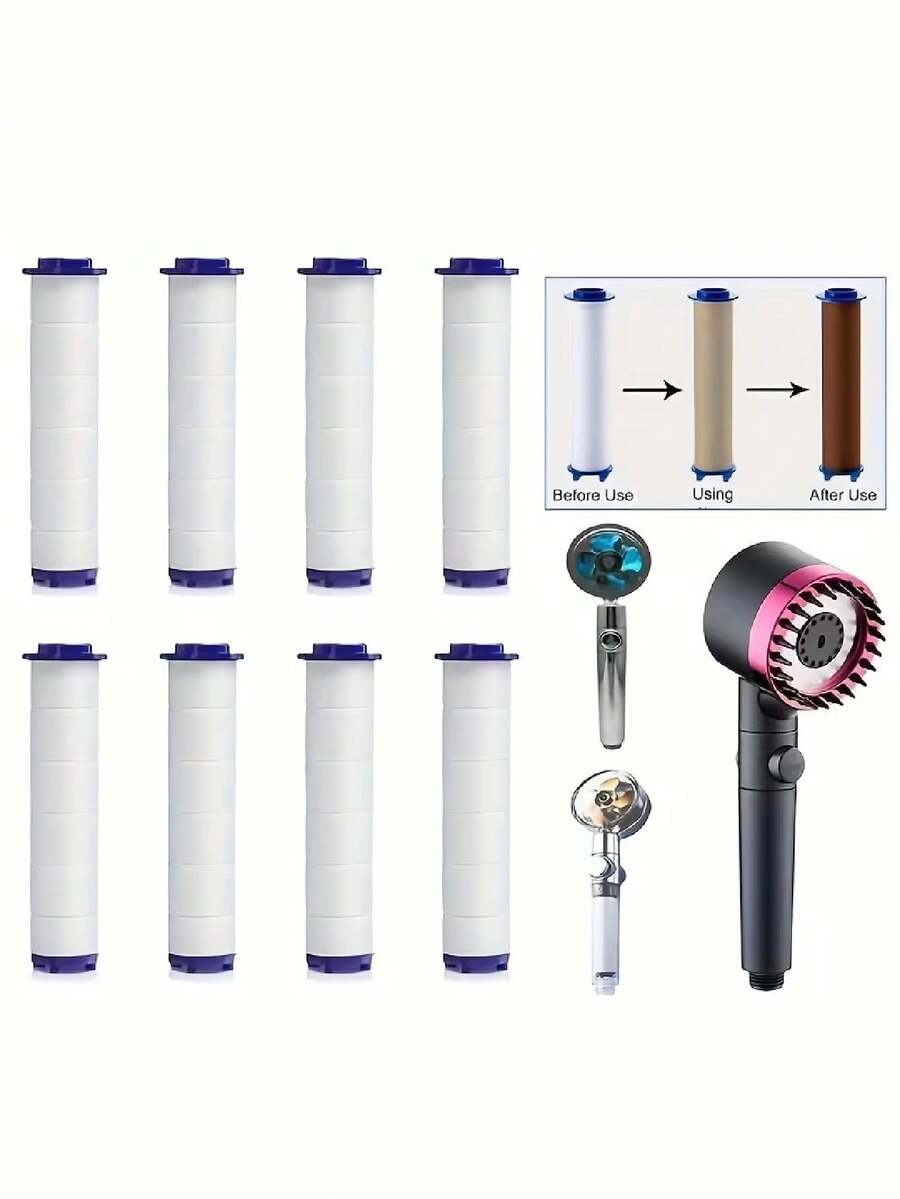 10-30個裝淋浴花灑濾芯 PP SPA棉濾芯 淋浴水淨化 浴室配件 SPA棉材質