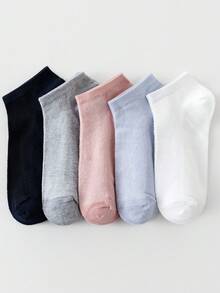 10/1 Pair Women's Invisible Boat Socks, Short Ankle Socks, Cute Socks For Girls, Suitable For All Seasons, Spring, Summer, Autumn, Winter; Mesh Breathable Design, Moisture-Wicking, Soft And Smooth Fabric; Suitable For Vacation, Sports, Casual, Business And Daily Wear, Multiple Colors Available - Multicolor - View 7