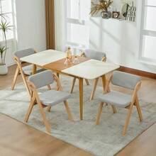 Folding Chairs With Padded Solid Wood Seats (Beech) - Gray - View 6