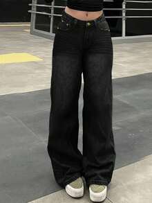 Women Jeans - Black - View 2