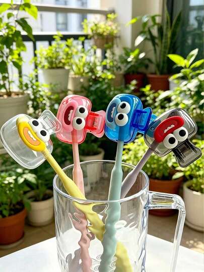 Cute And Vibrant Toothbrush Holder With Clear White Appearance And Bright Red Cherry Pattern. This Is A Perfect Combination Of Travel Toothbrush Organizer, Toothbrush Head Protector, Toothbrush Clip And Toothbrush Head Cover. Portable Design For Easy Carrying, Dust-Proof Toothbrush Head Cover Is An Essential For Travel. This Is A Perfect Gift For Lovers, Friends, Family, Teachers And Travel Enthusiasts, And An Essential Item For Home And Dormitory.