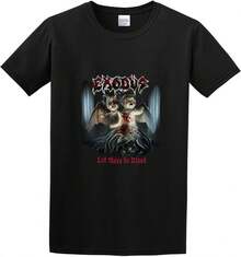 Men's T-Shirts Honger Exodus Let There Be Blood Heavy Metal Thrash Metal Funk Black Album Cover - 黑色 - 查看 1