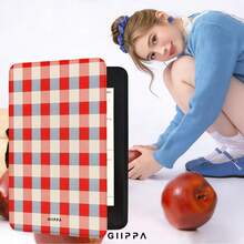 GIIPPA 1pc Colorfule Beige Gingham Checkered Kindle Case With Adjustable Hand Strap, Auto Wake & Sleep PU Leather E-Reader Cover Compatible With Kindle Paperwhite 5/6/7/10/11/12 Gen, Kindle Colorsoft 1st Gen, Basic Kindle 8/10/11 Gen All Kids & Signature Editions, Perfect Christmas Valentine Thanksgiving Halloween Birthday Gift For Book Lovers Girls Traditional Asian Retro Minimalist Aesthetic - Multicolor 5 - View 6