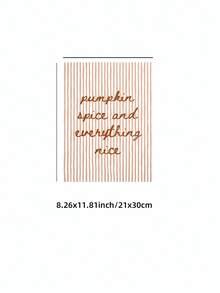 1pc Frameless Pumpkin Spice Print Autumn Kitchen Wall Art Vintage Fall Poster Coffee Theme Decor Aesthetic Apartment Living Room Bedroom Back To School Fun Poster Dorm Essentials - Autumn Quotes - View 13