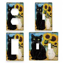 1pc Sunflower Light Switch Plate Cover 1Gang/2Gang Decorative Receptacle Switchplate Kitchen, Use Without Electricity - Single Toggle 11cm*7.5cm - View 4