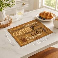1pc Vintage Coffee English Text Pattern Diatomaceous Earth Kitchen Drain Mat, Quick-Drying Non-Slip Coffee Machine Mat And Dish Drying Pad, Suitable For Kitchen Countertop And Holiday Home Decor - Multicolor - View 11