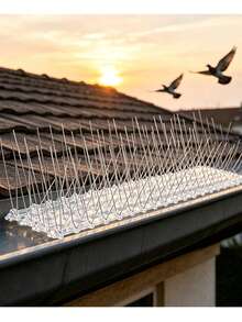 Bird Spikes With Plastic Base, Bird Spikes Pigeon Spikes Fence Kit For Keeping Small Bird 5m 10pcs 50 Cm Fence Spikes - Silver - View 4