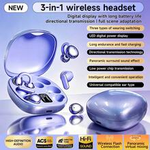 Desain Baru 2026 True Wireless Ganda In-Ear dan Clip-On TWS Pasangan Modis 3-in-1 Bluetooth 6.0 Headset Tiga Orang Mini Earbud Pasangan Gaming TWS HIFI Bass Stereo HD Panggilan Earphone Untuk Android Untuk iPhone Ponsel Untuk Hadiah Hari Halloween - View 10