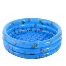 Piscina Inflable Redonda de Tres Anillos con Diseño Marino, Alberca Portátil para Niños, Ideal para Juegos de Agua en Patio y Jardín - A - Ver 8
