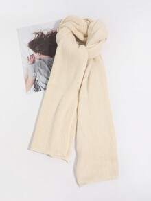 1pc Men's Soft Knitted Warm Solid Color Versatile Minimalist Casual Scarf - Multicolor - View 11