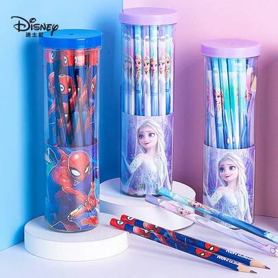 Lápices Disney Marvel Spider-Man, Útiles Escolares, Mina Resistente a Roturas, Lápices de Dibujos Animados para Principiantes, Lápices HB, Temporada de Regreso a Clases, 30 piezas/50 piezas
