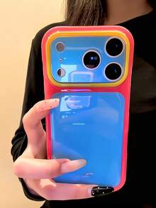 韓系高級夏季多巴胺果凍色拼色 Zuo Li 手機殼，適用 17 Pro Max、Apple 16 新機 15 Pro、Women 16 PM，極簡個性化 17 全包覆 Pro 防震 - 彩色 - 查看 5