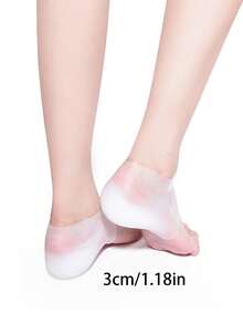 Ergonomic Height Increase Insoles With Anti Slip Design Soft Silicone Protector Pads For Confident Brides Washable Hidden Invisible Height Increase Insoles Ideal For Wedding Commutes Heels Cushion Insole Women Travel Shoes For Vacation Slippers - Multicolor - View 16