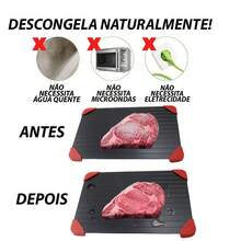 Tabua Magica Para Descongelar Alimentos, Defrost Express G Tábua Grande de Alumínio 20x35cm de Descongelar Carnes - Primicias Qiu - Preto - Visão 6