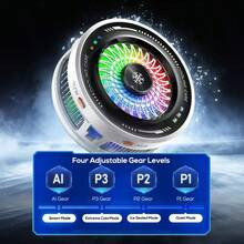 This Cooling Device Uses Semiconductor Magnetic Absorption Technology, Equipped With A Dual-Use Clip-On Heat Sink And Colorful Lighting, Providing Fast Cooling For Various Smartphones And Tablets, Suitable For Live Streaming And Gaming Use. - Black - View 8