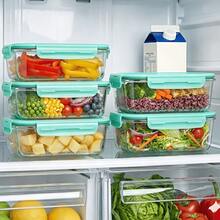 VAETTLO 5 Pack 35oz Glass Food Storage Containers With Lids, Fresh Container, Airtight Reusable Meal Prep Lunch Container Set,  For Oven, Microwave, Freezer, And Dishwasher - View 6