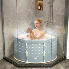 3pcs Triangular Fan-Shaped Foldable Bathtub, Portable Adult Bathtub, Large Size, Wraparound Folding Design, Corner Design, Easy To Store And Carry. - Multicolor - View 11