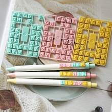 1 Set Mixed Cute DIY Letter & Pen Set - Includes Heart, Number, Star, Sun And Other Shapes - Fun Educational Pens - Suitable For Students, Teachers, Brides, Graduation, Christmas Gifts - Office Supplies, Idol Accessories - With Black Ink - 0.5mm Black - View 3