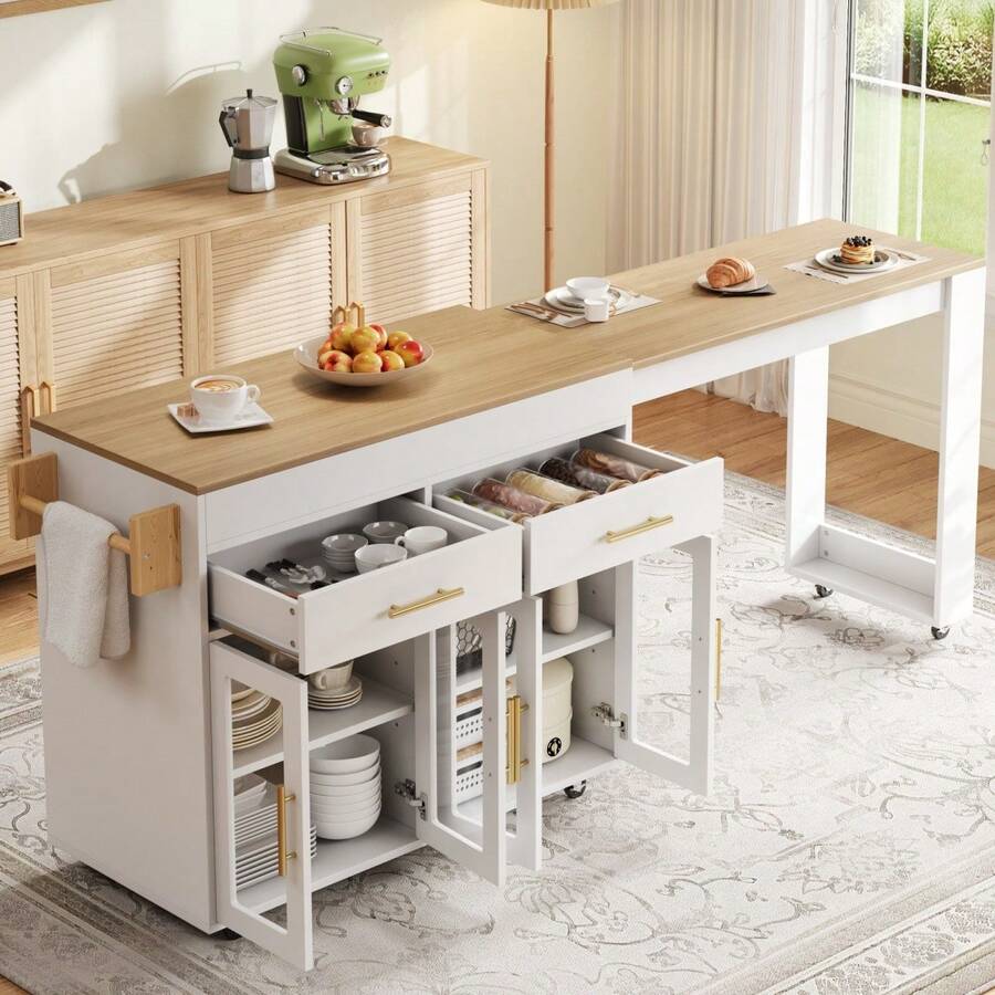 Dining Tables - 흰색 + MDF - 보기 1