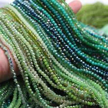 Random 10 Strands Green Color Glass Beads For Jewelry Making DIY Accessories - Green Tones, 10 Pieces - View 3