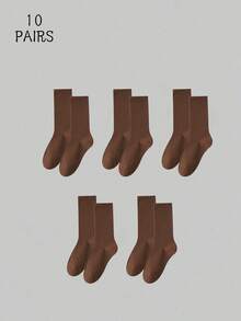 1/5/10 Pasang Kaos Kaki Minimalis Netral Musim Gugur yang Dapat Ditumpuk, Kaos Kaki Longgar Serbaguna untuk Pelajar, Kembali ke Sekolah - MultiWarna - View 18