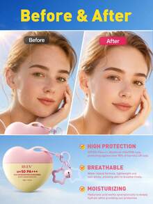 MOOYAM MOOAYAM SPF50+ PA+++ 維他命亮白防曬乳，防水抗汗，高防護、快速成膜且不黏膩，適用於臉部與身體 - 粉黃 - 查看 8