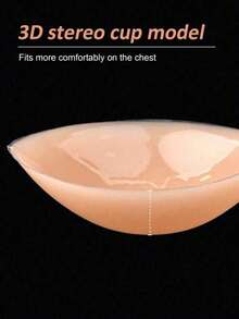 Plus Size E-F Cup Strapless Adhesive Push Up Invisible Bra Seamless Breathable Non-Slip Support Sticky Bra - Multicolor - View 4