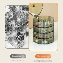 Rotating Jewelry Storage Box, Exquisite Necklace And Earring, Gold Multi-Layer Large Capacity Jewelry Box - Multicolor - View 6