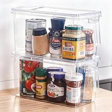 6-Piece Set With 3 Boxes And 3 Lids. Clear PP Fridge Storage Containers With Side Handles. Sealed Design Keeps Food Fresh And Avoids Spoilage. Suitable For Fruits, Veggies, Grains, Meat And Drinks To Organize Your Fridge - Transparent - View 5