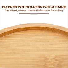 Wooden Plant Stand Flower Pot Base Holder Stool High Stool Balcony Succulent Round Flower Shelf For Indoor Outdoor - View 6