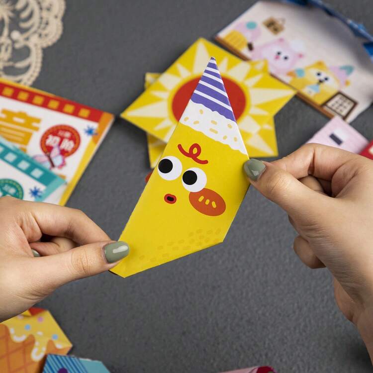 1套手工摺紙彩色紙組，創意DIY趣味摺紙書，培養思考能力與手眼協調，送給朋友與閨蜜的最佳禮物 - 彩色 - 查看 5