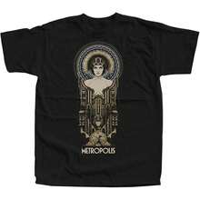 Metropolis V6 Black T-Shirt, 1927 Fritz Lang Film Poster - 黑色 - 查看 1