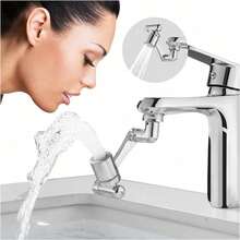 Patented 1080°Swivel Faucet-Extender Sink-Aerator - 2-Mode Splash Water Tap Extension, Kitchen Bathroom 360 Rotate Spray Attachment, Multifunctional Universal Robotic Arm -Wash Hand/Hair/Face - Mechanical Arm C-shaped Single-mode - View 2