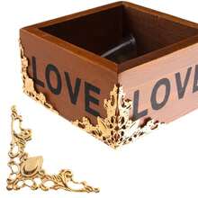30PCS Metal Angle Corner Brackets Gold Bronze 40mm Notebook Cover For Menus Photo Frame Furniture Decorative Protector - A - View 6