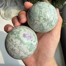 1pc Random Auspicious Jade Ball-Polished Stone Sphere,Crystal Gift, Holiday Gift,Room Decoration - Multicolor - View 10