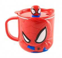 Monogram 1pc Officially Licensed Stainless Steel 3D Shaped Mug, Cute Cartoon Mug, Large Capacity Stainless Steel Straw Cup, Ergonomic Easy-Grip Design, Suitable For Water, Coffee, Milk And Juice, Perfect Birthday And Christmas Gift - Multicolor - View 7