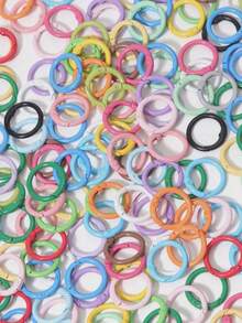 30/50 piezas Anillos en O de aleación de zinc de color aleatorio - Hebillas de liberación rápida de metal duradero, adecuadas para llaveros DIY, correas de hombro, correas para perros | Fácil de abrir/cerrar - Multicolor - Ver 7