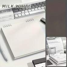 دفتر ملاحظات 1 قطعة، 60 ورقة 120 صفحة بتصميم شبكة بسيط - غلاف صلب مع ورق قابل للفصل، تصميم خطوط جريئة، مناسب للاستخدام اليومي في المكتب والدراسة الجامعية كمخطط احترافي، دفتر ملاحظات بأوراق فضفاضة قابلة للإزالة لتصحيح الأخطاء - متعدد الألوان - مشاهدة 5