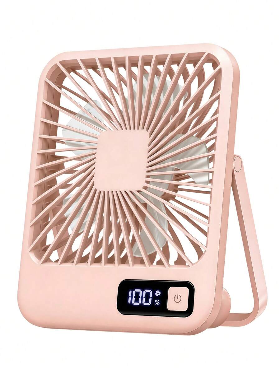 1PC 5-Speed 180° Foldable Desk Fan, Desktop & Hanging Dual Use, Quiet USB Rechargeable, Multi-Angle Airflow For Home, Office & Outdoor - Multicolor - View 1